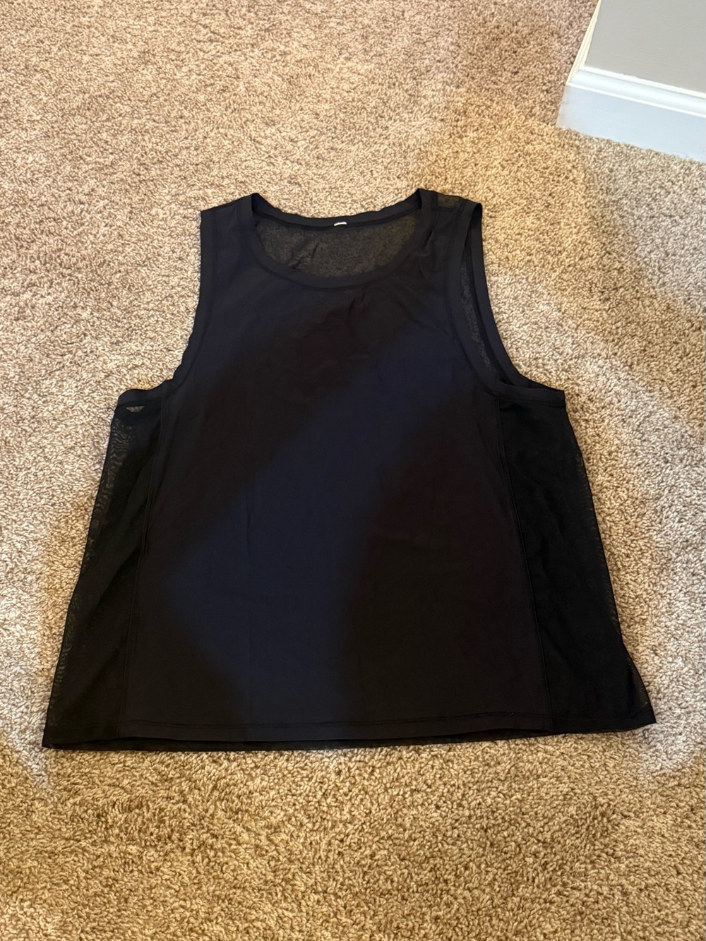 lululemon athletica Black Mesh-Panel Athletic Tank